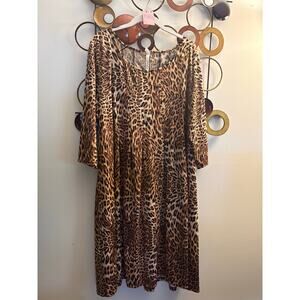 D46 NY Women Collection 2x animal print dress